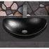 Hand Hammered Aluminum 19 inch Harbor Oval Vessel Bathroom Sink - Matte Black